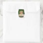 Veggie Face Ronde Sticker (Tas)