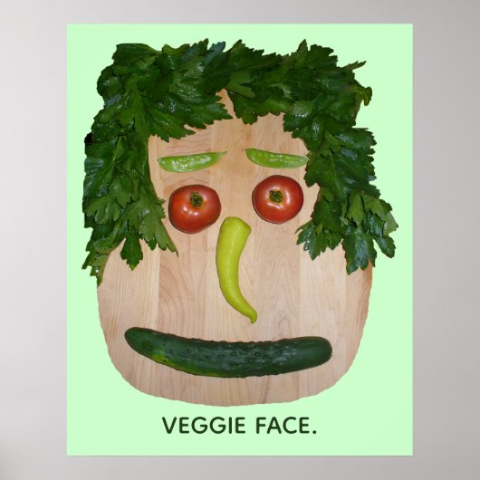 Veggie Gezicht Poster (Voorkant)