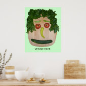 Veggie Gezicht Poster (Keuken)