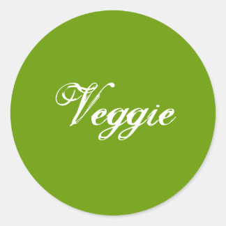 Veggie. Green. Slogan. Ronde Sticker