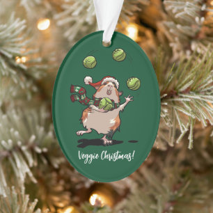 Veggie Kerstmis! Cavia jongleerspruiten Ornament