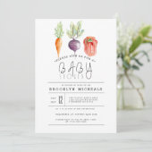 Veggie Patch | BABY SHOWER WATERVERF Kaart (Staand voorkant)