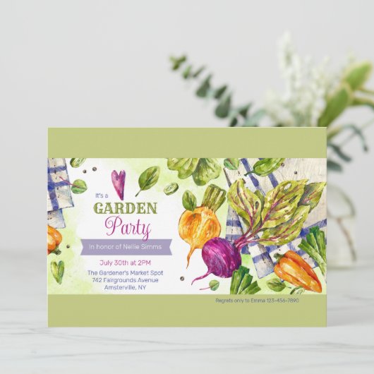 Veggie Patch Garden Invitation (Debout devant)