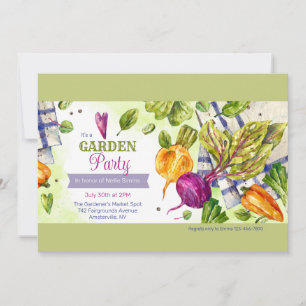 Veggie Patch Garden Party Uitnodiging