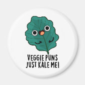 Veggie Puns Kale me Funny Food Pun Magneet (Voorkant)