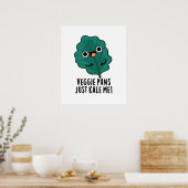 Veggie Puns Kale me Funny Food Pun Poster (Keuken)