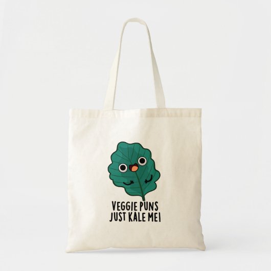 Veggie Puns Kale me Funny Food Pun Tote Bag (Voorkant)