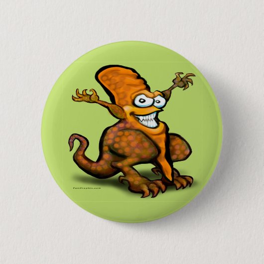 Veggie Saurus Rex Ronde Button 5,7 Cm (Voorkant)