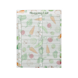 Veggie Shopping List Notitieblok
