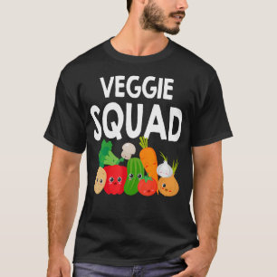 Veggie Squad Retro Groente Veganistische Vegetarië T-shirt