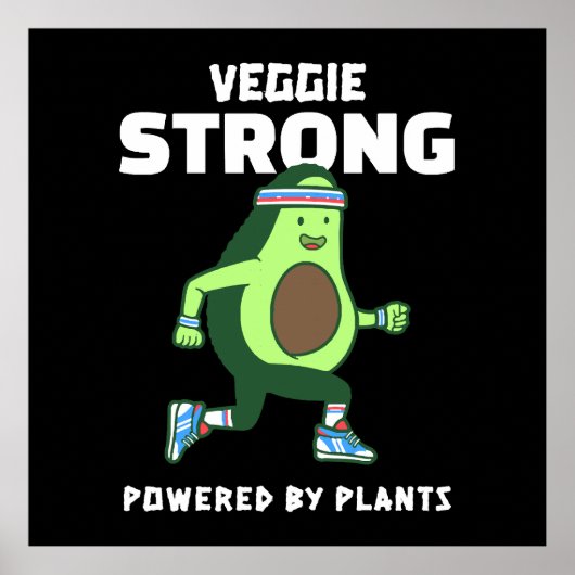 Veggie Strong, Powered by planten Poster (Voorkant)