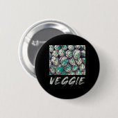Veggie  Vegetarian Gift Ronde Button 5,7 Cm (Voorkant /achterkant)