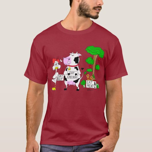 Veggies Against Vegetarianism T-Shirt (Voorkant)