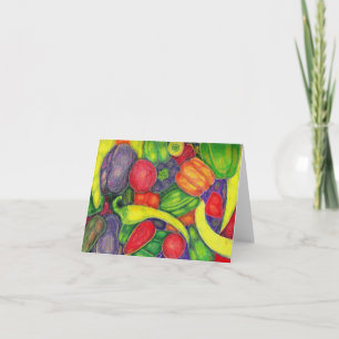 "Veggies" Aquarel van Patricia Merewether Bedankkaart