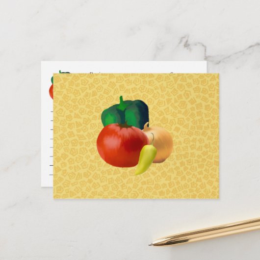 Veggies Recipe Kaart (Voorkant / Achterkant in situ)