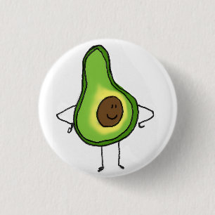 Veggies Save the Day Avocado Button