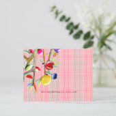 Veggies Waterverf Vichy Pattern Briefkaart (Staand voorkant)