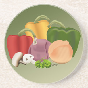 Veggies Zandsteen Onderzetter