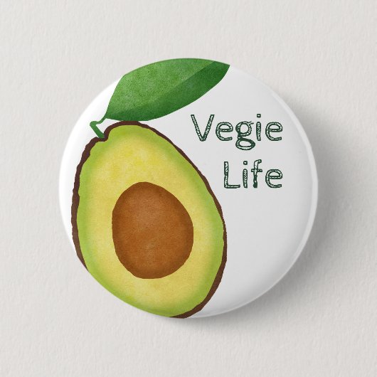 Vegie Life AVOCADO Button (Voorkant)