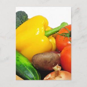 Vegtafels in een mand briefkaart