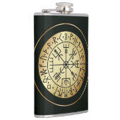 Vegvisir Compass: Rondes van IJsland Heupfles (Rechts)