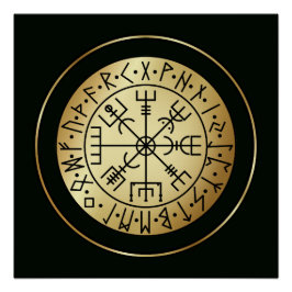 Vegvisir Compass: Rondes van IJsland Perfect Poster
