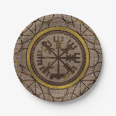 Vegvisir. De Magische Navigatie Viking Compass Papieren Bordje (Voorkant)