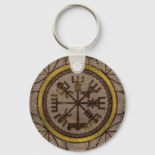 Vegvisir. De Magische Navigatie Viking Compass Sleutelhanger
