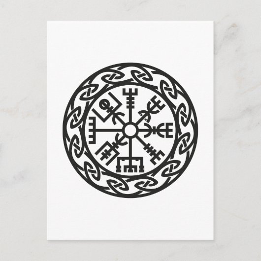 Vegvísir, IJsland, reisbureau, bescherming Briefkaart (Voorkant)