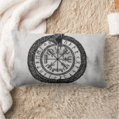 Vegvisir met Ouroboros en runes - grayscale Kussen (Deken)