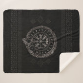 Vegvisir met Ouroboros en runes Sherpa Deken (Voorkant (horizontaal))