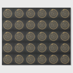 Vegvisir Noorse Slang Runencirkelontwerp Cadeaupapier