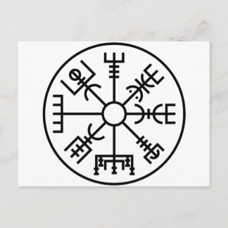 vegvisir Norse van het Symbool van Viking Schild Briefkaart