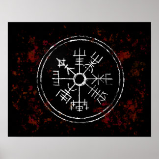 Vegvisir Norse Viking Compass Poster