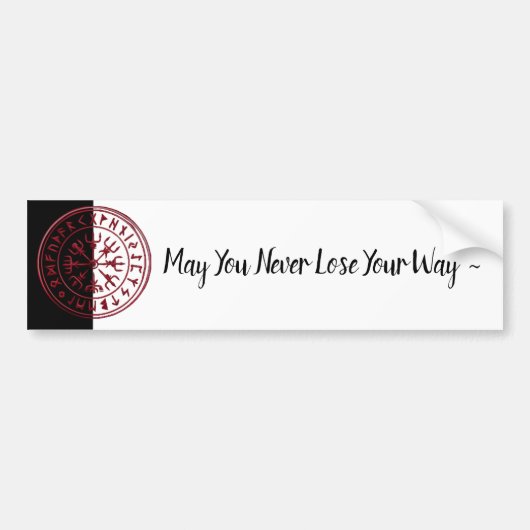 Vegvisir (Reddish) Bumpersticker (Voorkant)