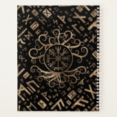 Vegvisir Tree of life Yggdrasil and Runes Planner (Achterkant)