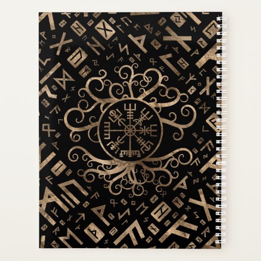 Vegvisir Tree of life Yggdrasil and Runes Planner (Achterkant)