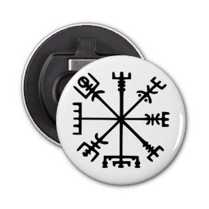Vegvísir (Viking Compass) Button Flesopener