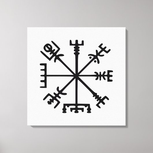 Vegvísir (Viking Compass) Canvas Afdruk (Voorkant)