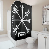 Vegvísir (Viking Compass) Douchegordijn (In situ)