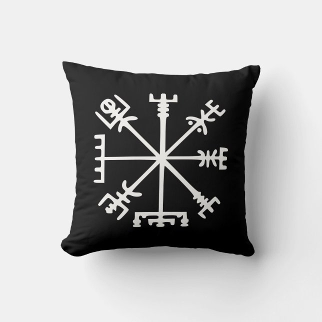 Vegvísir (Viking Compass) Kussen (Voorkant)