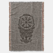 Vegvisir - Viking Compass op Futhark-patroon Deken (Voorkant Verticaal)