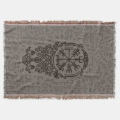 Vegvisir - Viking Compass op Futhark-patroon Deken (Voorkant)