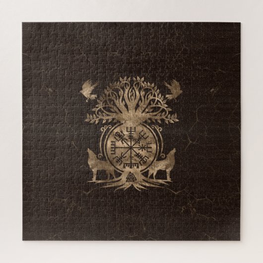 Vegvisir - Viking Compass Ornament Legpuzzel (Verticaal)