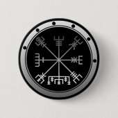 Vegvisir Viking Compass Ronde Button 5,7 Cm (Voorkant)