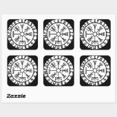 Vegvisir (Viking Compass) Round Sticker (Vel)