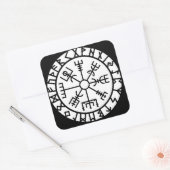 Vegvisir (Viking Compass) Round Sticker (Envelop)