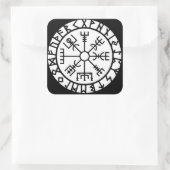 Vegvisir (Viking Compass) Round Sticker (Tas)