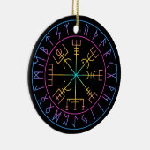 Vegvisir Viking Compass Symbol Design Keramisch Ornament (Rechts)