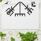 Vegvísir (Viking Compass) Theedoek (Gevouwen)
